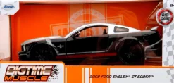 Big Time Muscle - Black/Silver 2008 Ford Shelby Mustang GT-500KR 1/24th Scale Die-Cast Vehicle Replica