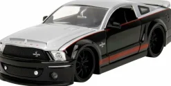 Big Time Muscle - Black/Silver 2008 Ford Shelby Mustang GT-500KR 1/24th Scale Die-Cast Vehicle Replica
