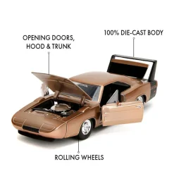 Big Time Muscle - Bronze 1969 Dodge Charger Daytona 1/24th Scale Die-Cast Vehicle Replica