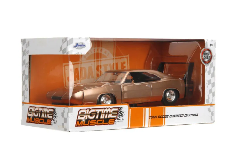 Big Time Muscle - Bronze 1969 Dodge Charger Daytona 1/24th Scale Die-Cast Vehicle Replica