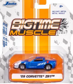 Big Time Muscle - Cobalt Blue 2009 Corvette ZR1 1/64th Scale Die-Cast Vehicle Replica (Wave 22)