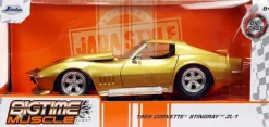 Big Time Muscle - Gold 1969 Corvette Stingray ZL-1 1/24th Scale Die-Cast Vehicle Replica