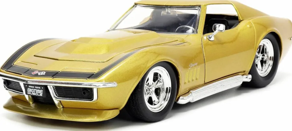 Big Time Muscle - Gold 1969 Corvette Stingray ZL-1 1/24th Scale Die-Cast Vehicle Replica