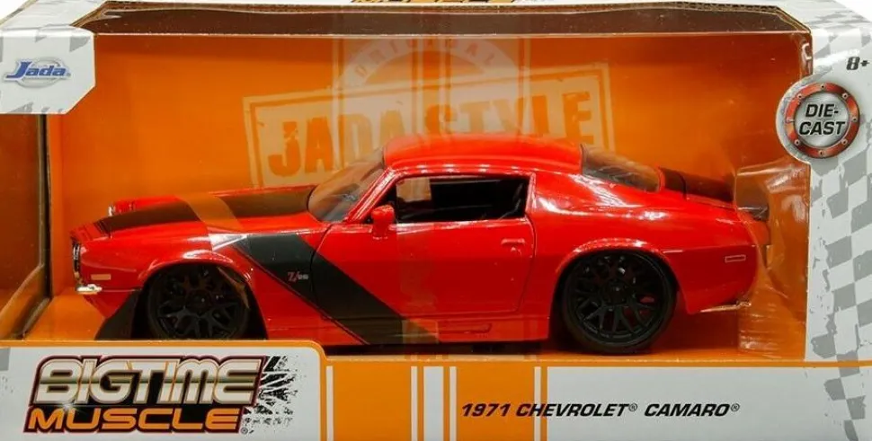 Big Time Muscle - Red 1971 Chevrolet Camaro 1/24th Scale Die-Cast Vehicle Replica