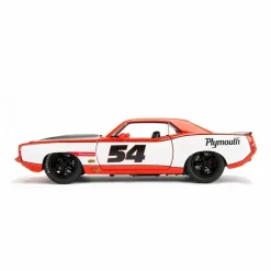 Big Time Muscle - Red/White 1973 Plymouth Barracuda 1/24th Scale Die-Cast Vehicle Replica