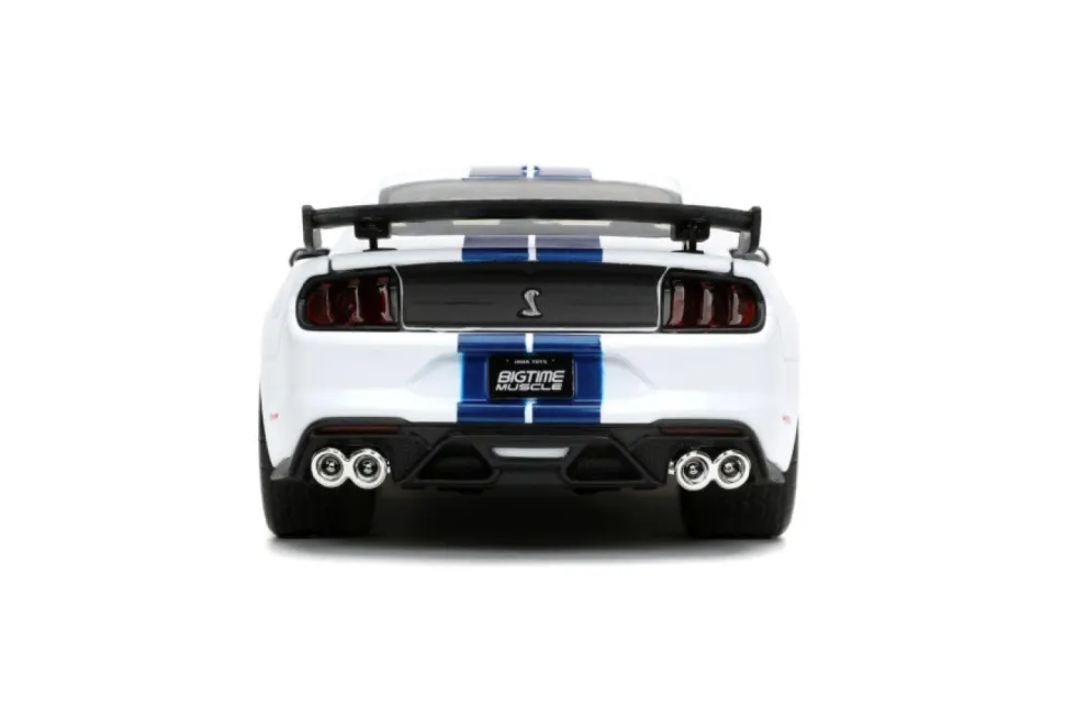 Big Time Muscle - White 2020 Ford Mustang Shelby GT500 1/24th Scale Die-Cast Vehicle Replica