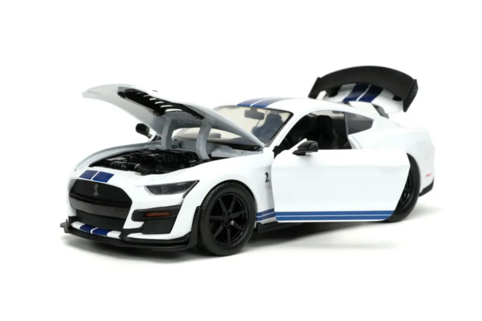 Big Time Muscle - White 2020 Ford Mustang Shelby GT500 1/24th Scale Die-Cast Vehicle Replica