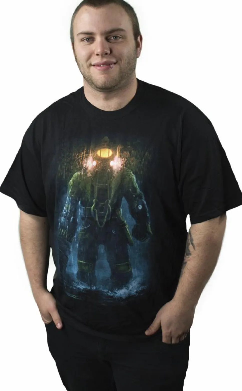 Bioshock - Bioshock 2 - Player Black Male T-Shirt