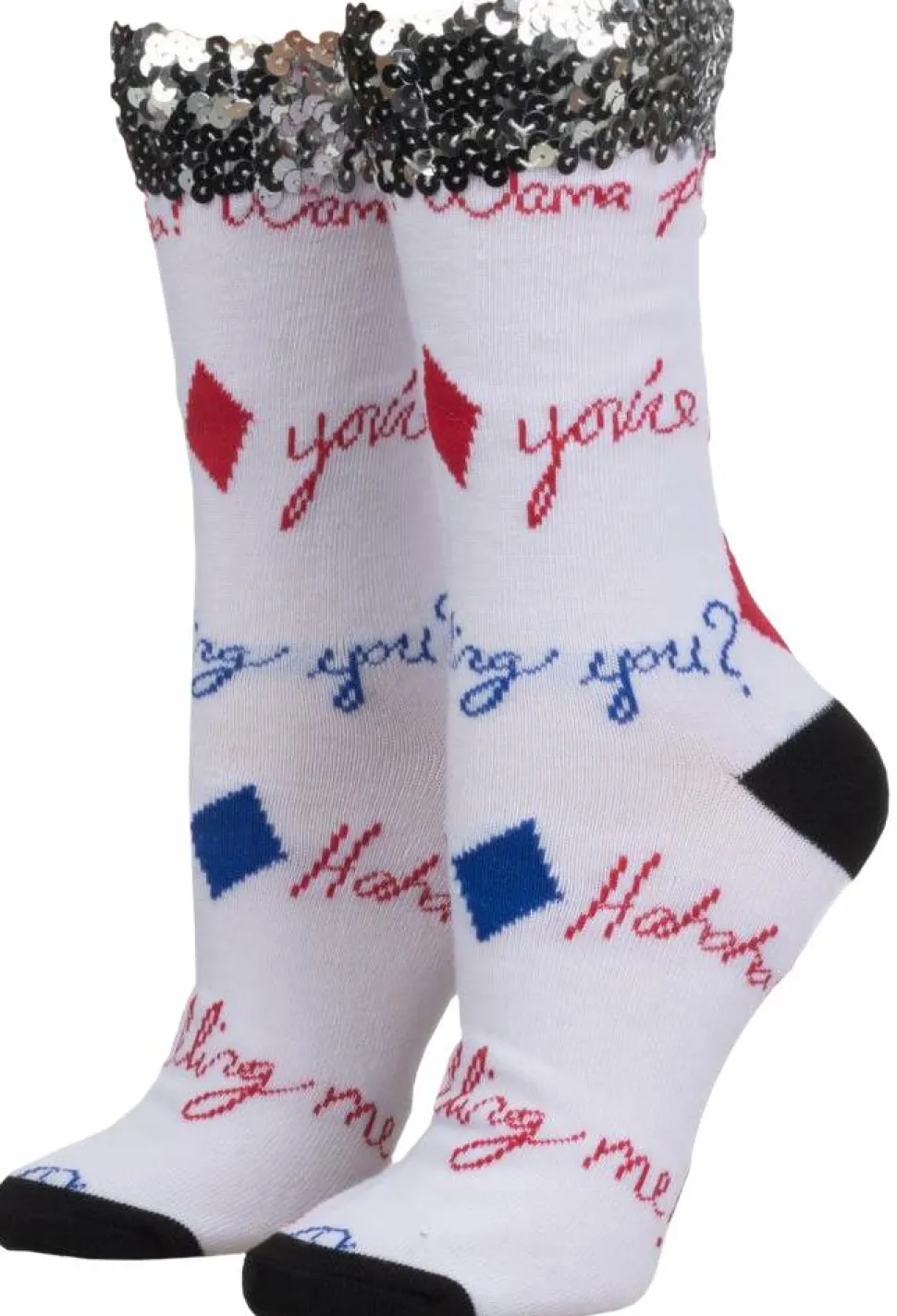 Birds of Prey (2020) - Harley Quinn Sequin Cuff Women’s Crew Sock (One Size)