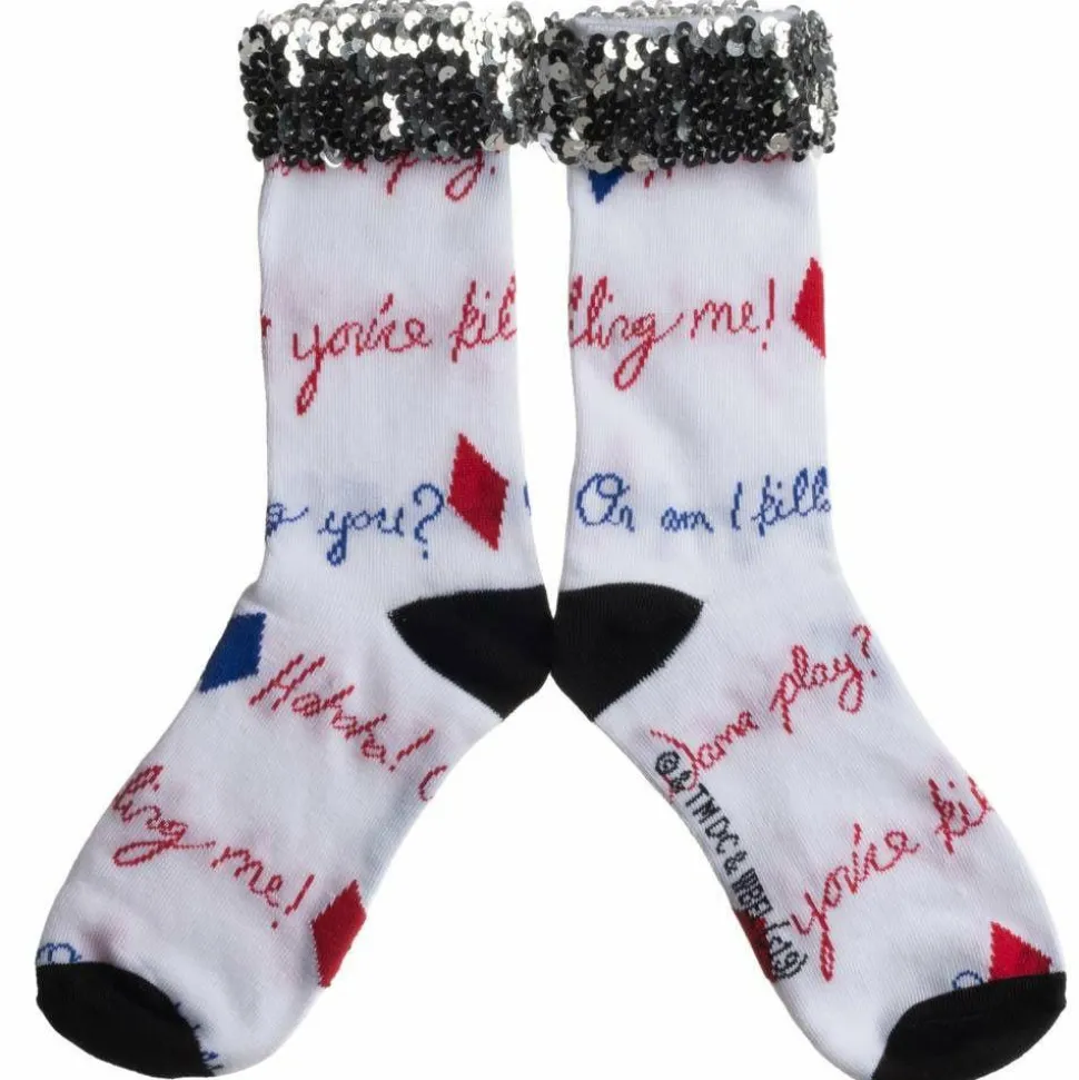 Birds of Prey (2020) - Harley Quinn Sequin Cuff Women’s Crew Sock (One Size)