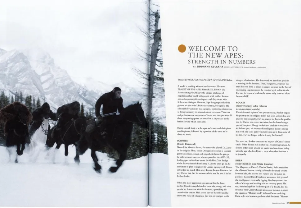Birth. Movies. Death. - War for the Planet of the Apes Commemorative Issue Paperback Magazine