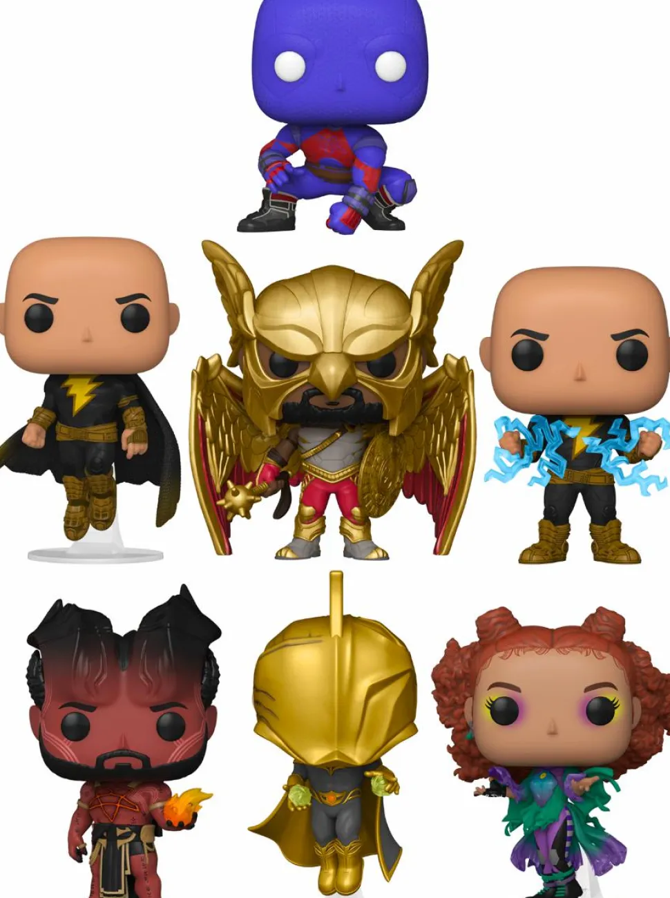 Black Adam (2022) - Black Is Back Pop! Vinyl Bundle (Set of 7)