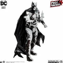 Black Adam - Batman (Line Art Variant) with Comic Book Page Punchers 7” Scale Action Figure Pack