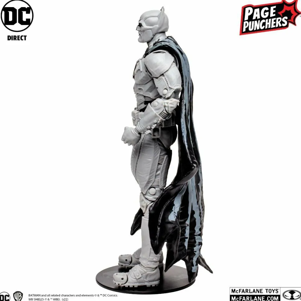 Black Adam - Batman (Line Art Variant) with Comic Book Page Punchers 7” Scale Action Figure Pack