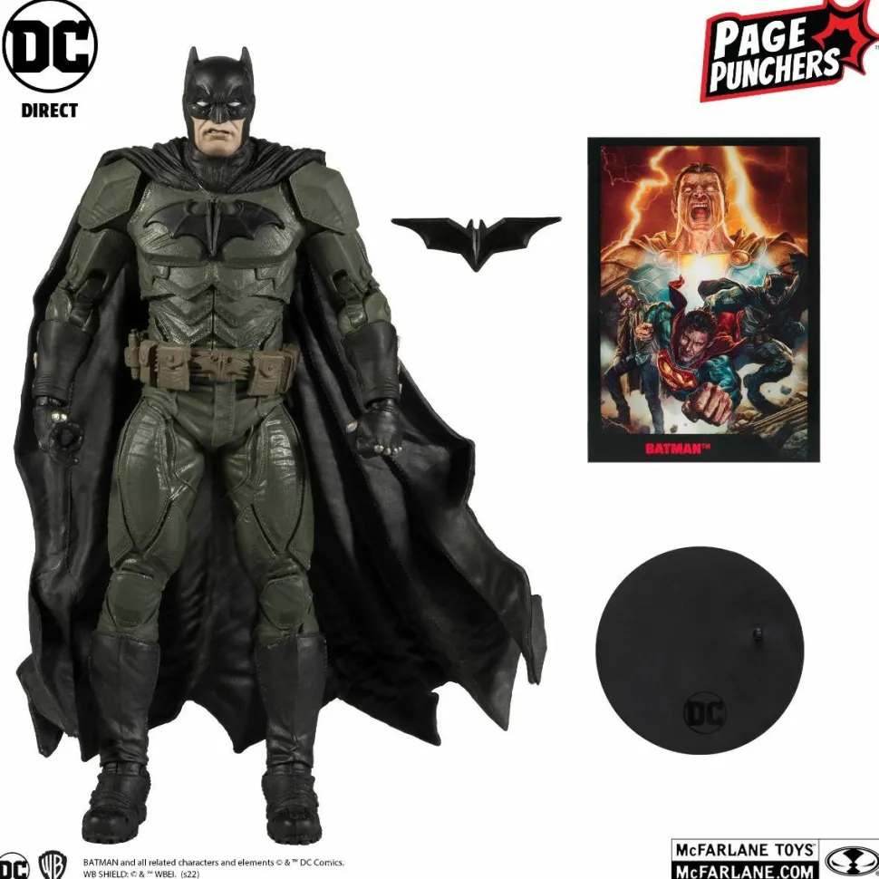 Black Adam - Batman with Comic Book Page Punchers 7” Scale Action Figure Pack