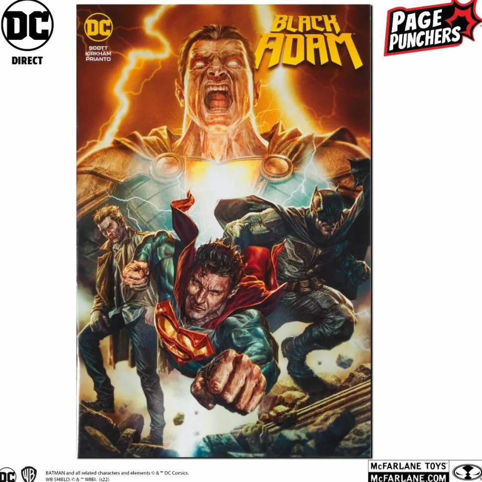 Black Adam - Batman with Comic Book Page Punchers 7” Scale Action Figure Pack