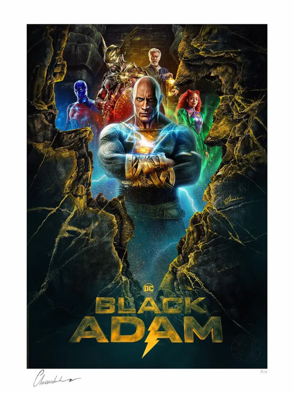 Black Adam - Black Adam Fine Art Print by Chris Christodoulou