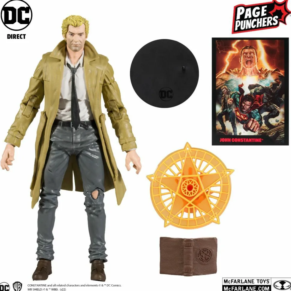 Black Adam - John Constantine with Comic Book Page Punchers 7” Scale Action Figure Pack