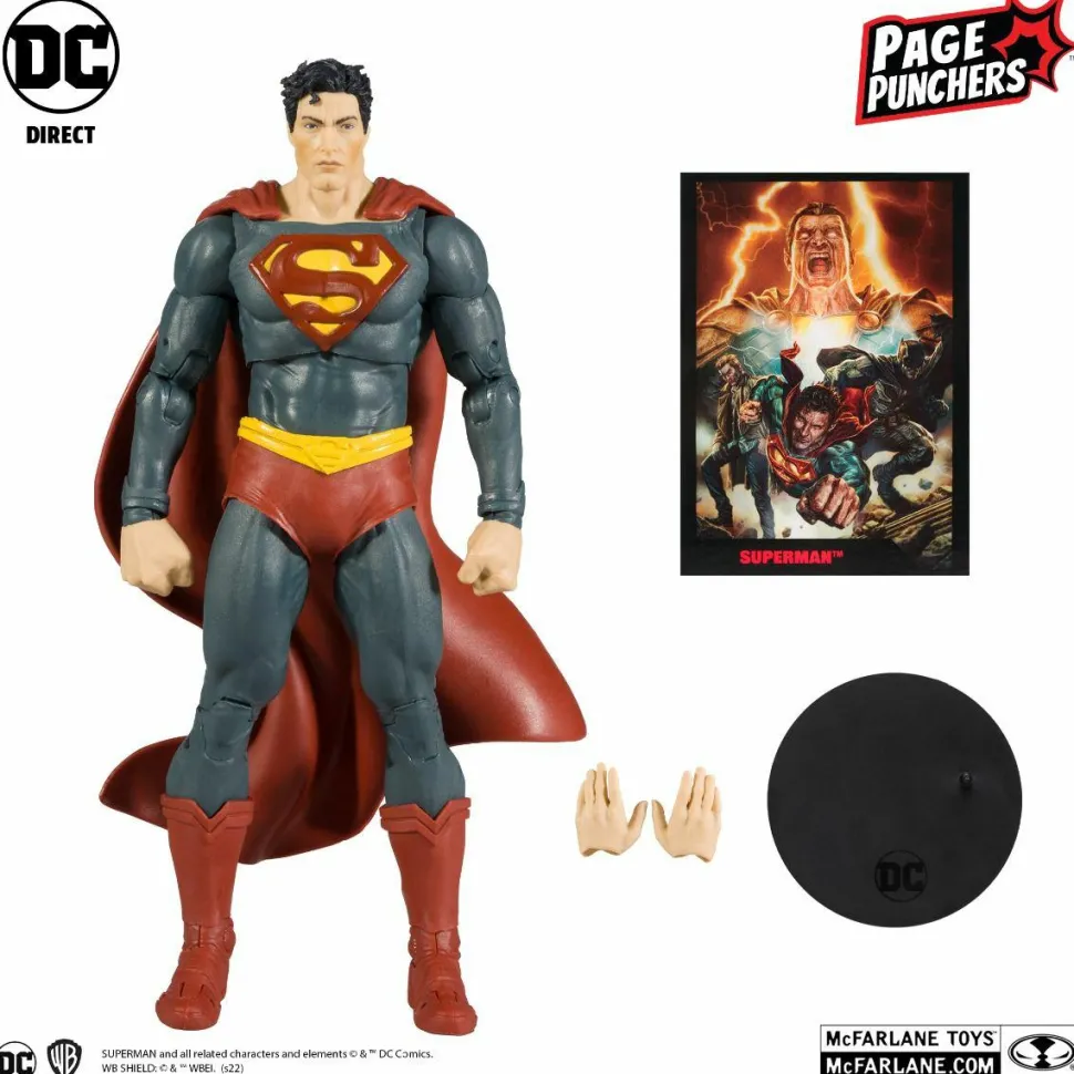 Black Adam - Superman with Comic Book Page Punchers 7” Scale Action Figure Pack