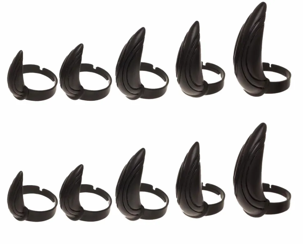 Black Panther (2018) - Adjustable Fingernail Tip Rings 10-Pack