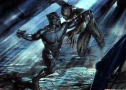 Black Panther (2018) - Black Panther vs Erik Killmonger Fine Art Print by Adi Granov