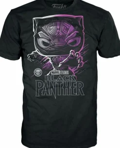 Black Panther (2018) - Black Panther Pop! Tees Unisex Black T-Shirt