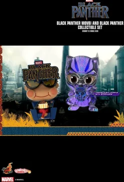 Black Panther (2018) - Black Panther & Movbi Cosbaby Hot Toys Bobble-Head Figure 2-Pack