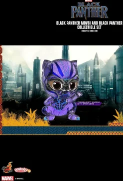 Black Panther (2018) - Black Panther & Movbi Cosbaby Hot Toys Bobble-Head Figure 2-Pack