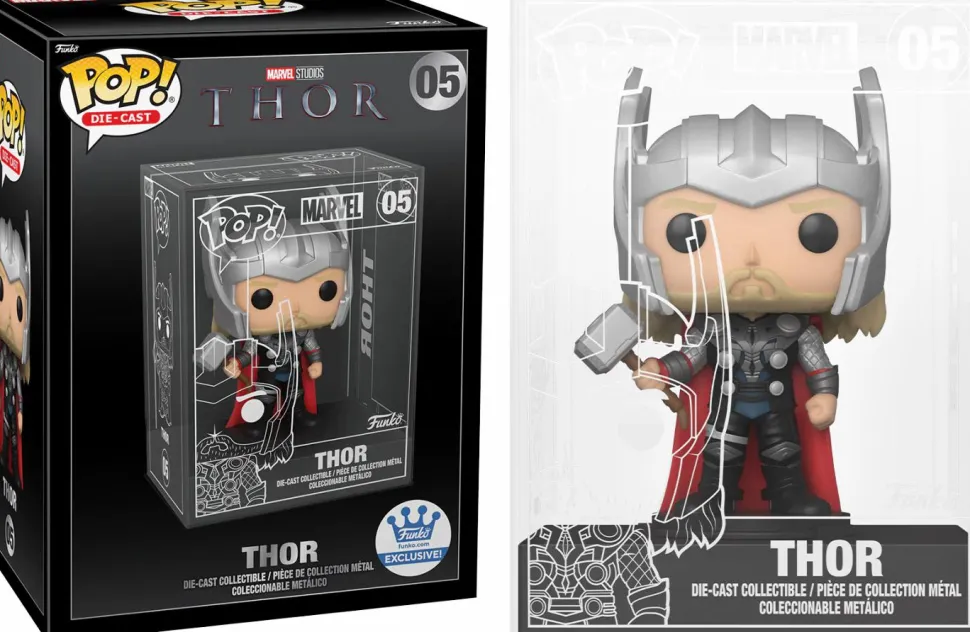 Black Panther (2009) - Black Panther & Thor Diecast Metal Pop! Vinyl Figure Bundle (Funko / Popcultcha Exclusive) (Set of 2)