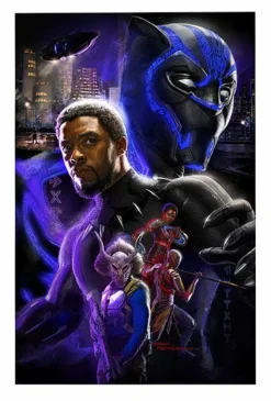 Black Panther (2018) - Black Panther Fine Art Print by Ryan Meinerding