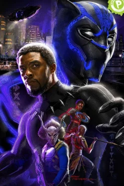 Black Panther (2018) - Black Panther Fine Art Print by Ryan Meinerding