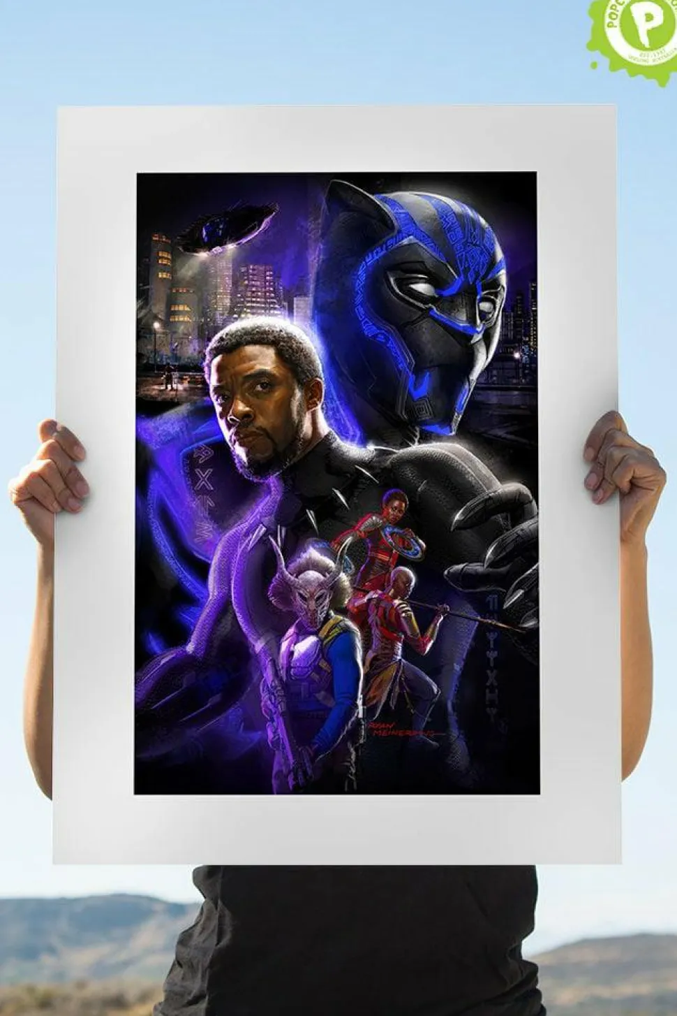 Black Panther (2018) - Black Panther Fine Art Print by Ryan Meinerding