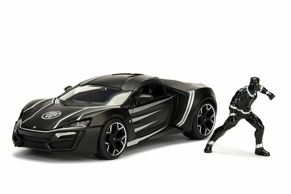 Black Panther - Lykan Hypersport with Black Panther 1/24th Scale Hollywood Rides Die-Cast Vehicle