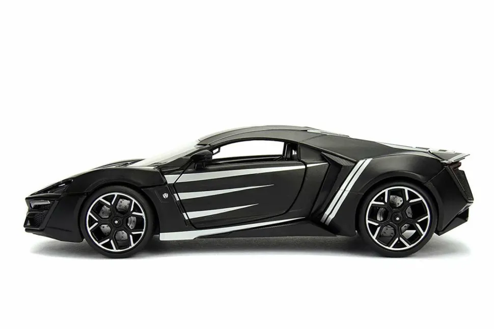 Black Panther - Lykan Hypersport with Black Panther 1/24th Scale Hollywood Rides Die-Cast Vehicle