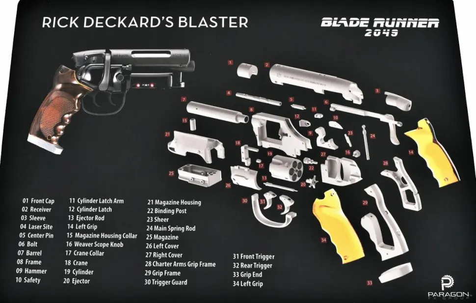 Blade Runner: 2049 - Deckard's Blaster Technical Mat