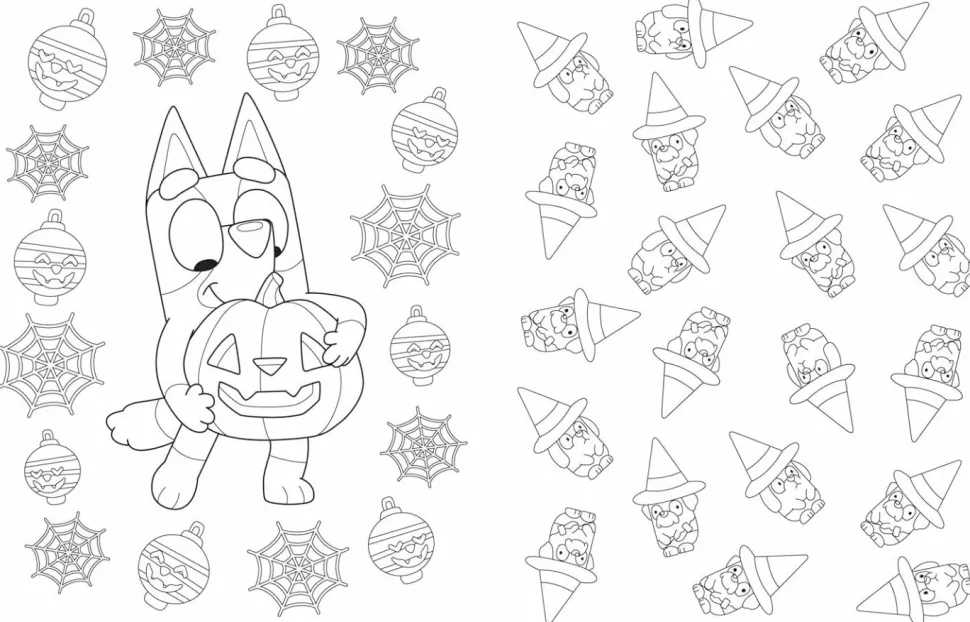 Bluey - Hooray, It's Halloween! A Colouring Book Paperback