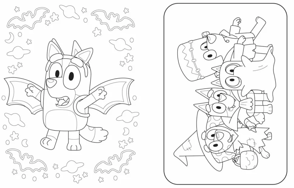 Bluey - Hooray, It's Halloween! A Colouring Book Paperback