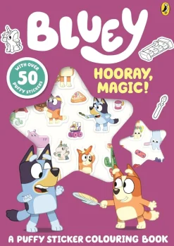 Bluey - Hooray, Magic! A Puffy Sticker Colouring Book Paperback Book