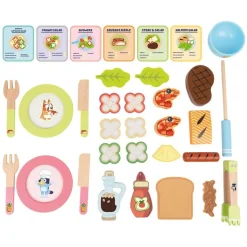 Bluey - Wooden BBQ and Salad Set Playset