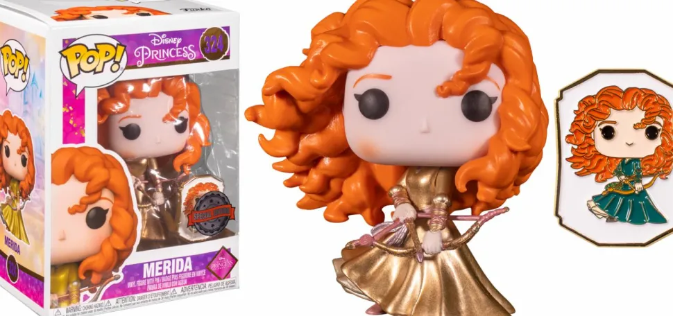 Brave - Merida Gold Ultimate Princess Pop! Vinyl Figure with Enamel Pin (Funko / Popcultcha Exclusive)