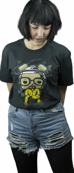 Breaking Bad - Hazmat Walter White Pop! Tees Mens Black T-Shirt