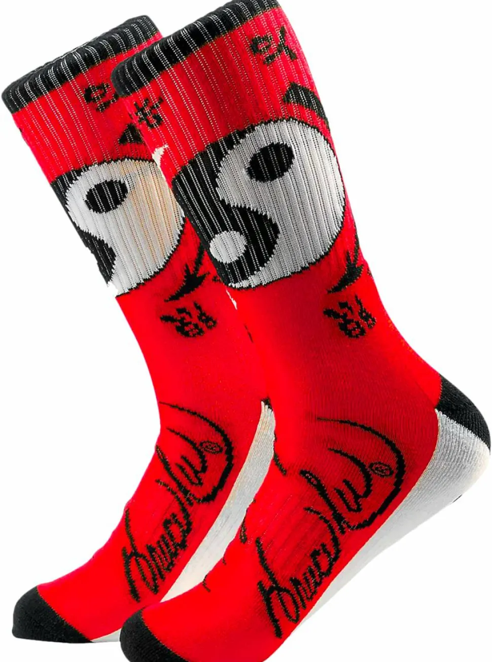 Bruce Lee - DGK x Bruce Lee Yin Yang Red Crew Socks (One Size)