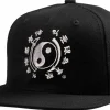 Bruce Lee - DGK x Bruce Lee Yin Yang Black Snapback Hat (One Size)