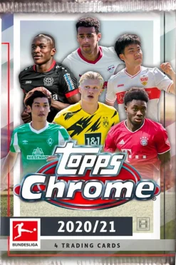 Bundesliga Football League (Soccer) - 2020/21 Topps Chrome Trading Cards Pack (4 Cards)