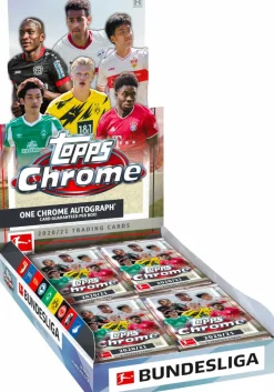 Bundesliga Football League (Soccer) - 2020/21 Topps Chrome Trading Cards Box (Display of 18)