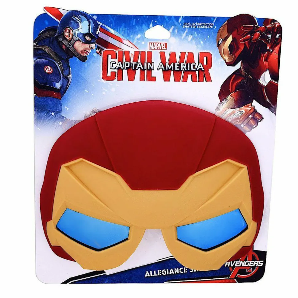 Capatain America 3: Civil War - Iron Man Sun-Staches Sunglasses (One Size)