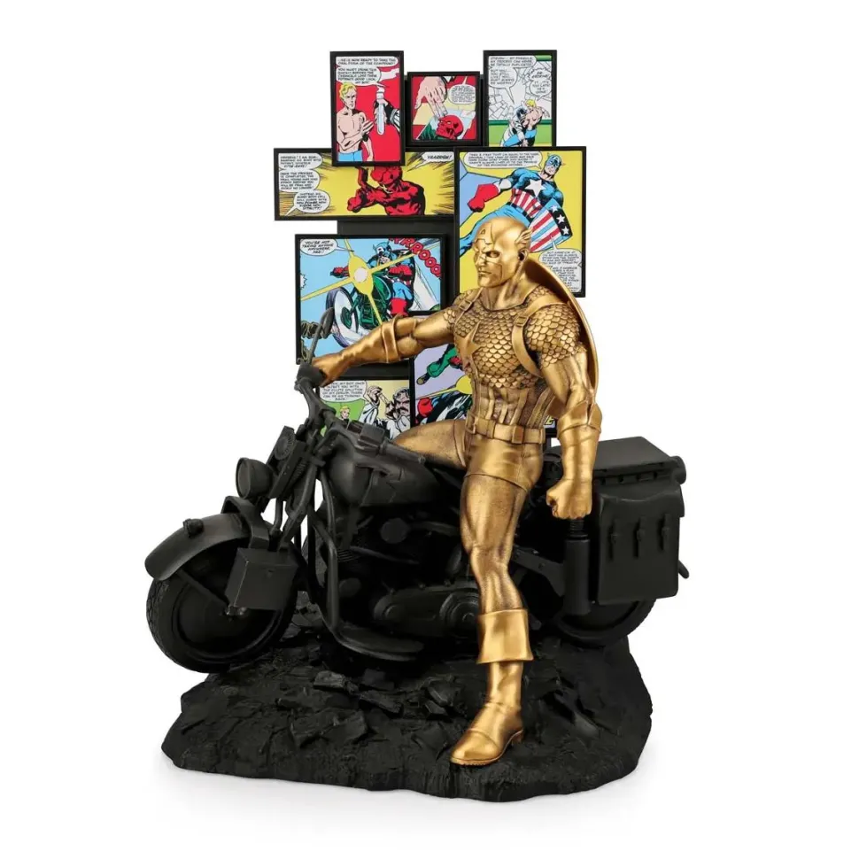 Captain America - Captain America Origins Limited Edition 10" Gilt Pewter Statue