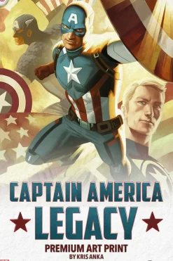 Captain America - Captain America Legacy Premium Art Print by Kris Anka