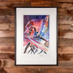 Captain America - Captain America Issue #600 Fine Art Print by Alex Ross (Framed Black on White)