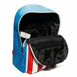 Captain America - Cosplay 18” Faux Leather Backpack with Pin Set